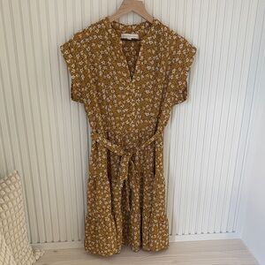 Floral Mustard Dress